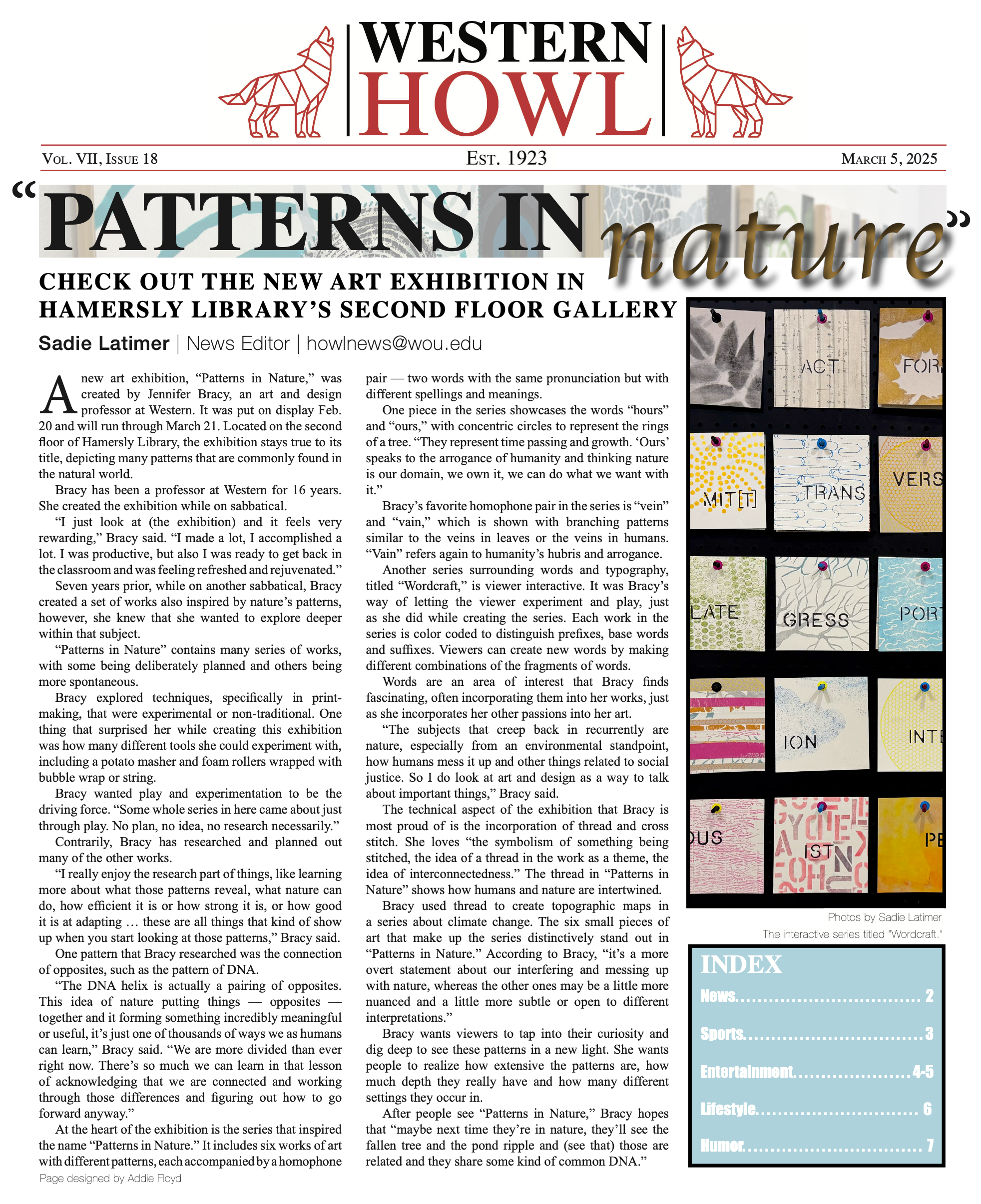 Western Howl Vol. VII, Issue 18 - March 5, 2025